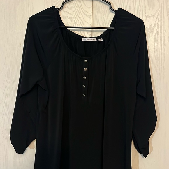 Notations Black Blouse - Picture 1 of 8